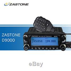 ZASTONE D9000 Mobile Radio Ham Walkie Talkie VHF&UHF Transceiver + Antenna+ Base